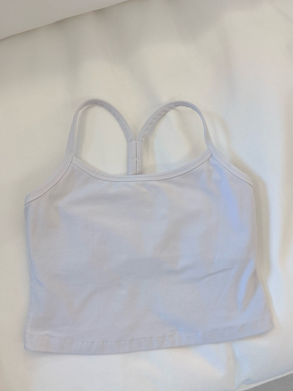 Beyond Yoga White crop tank